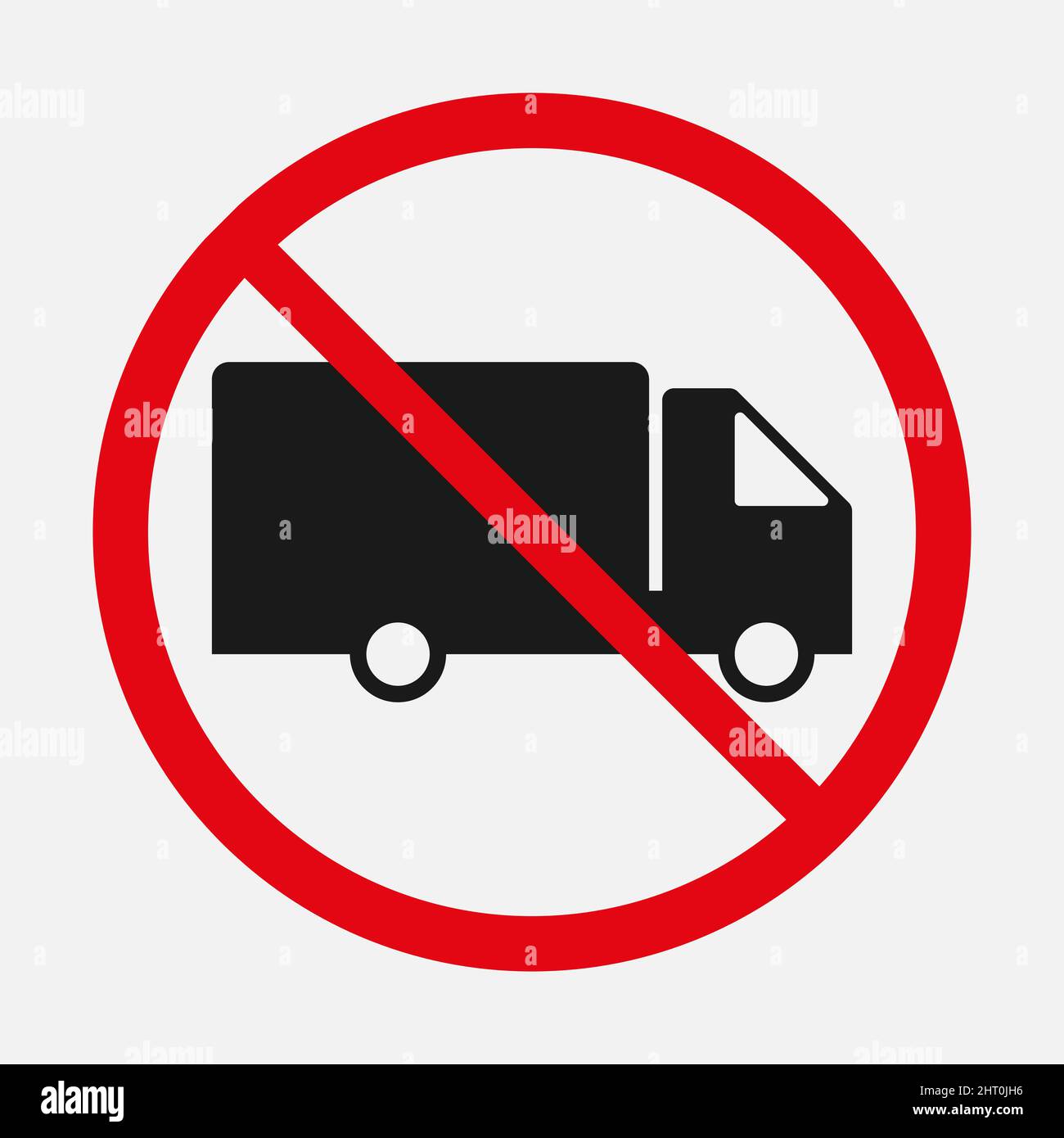 Pas de signe de camion. Vecteur de livraison non autorisé Illustration de Vecteur
