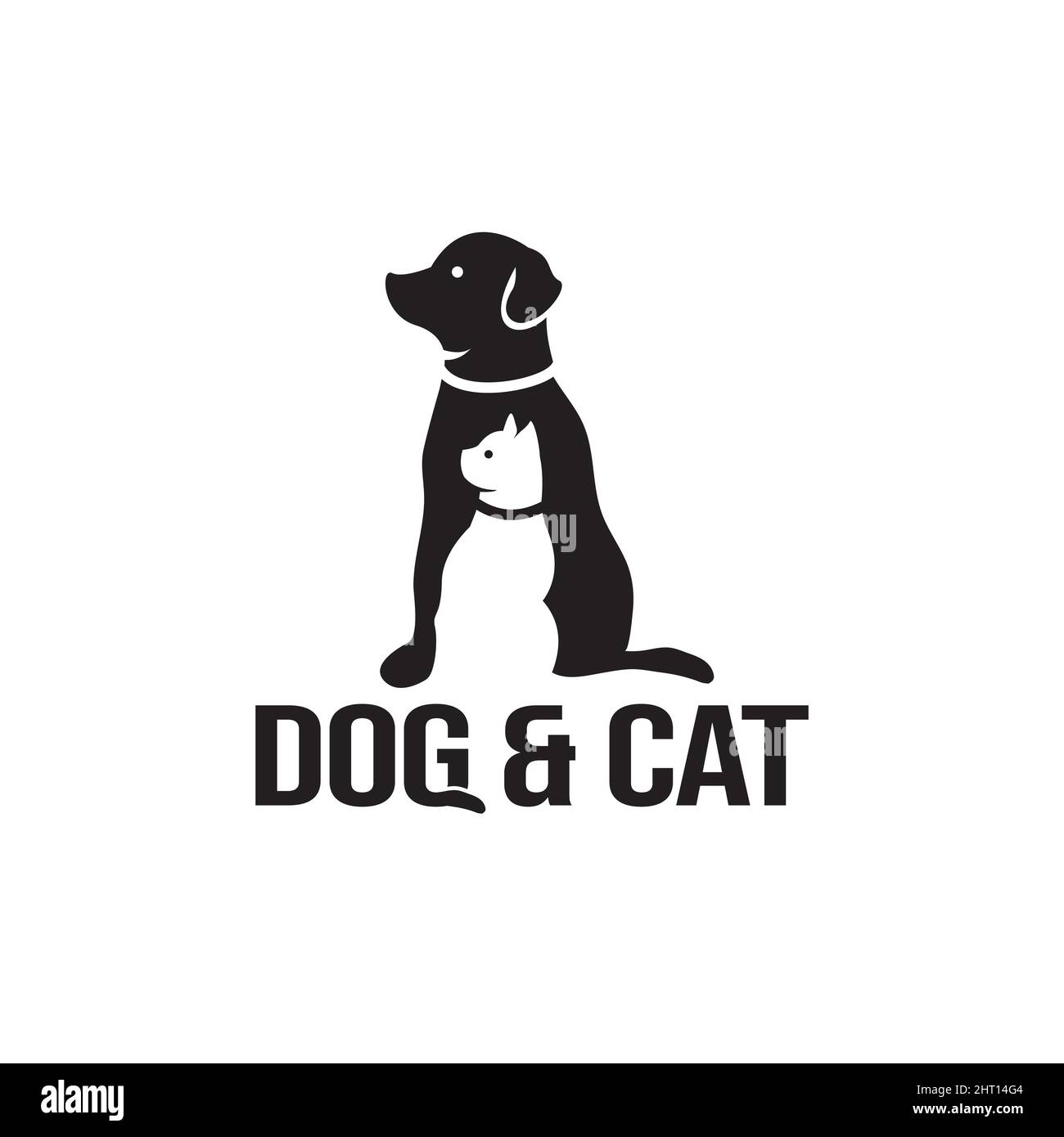 Logo pour chien et chat, modèle de vecteur d'icône, nourriture pour chien,  chat, shopping Image Vectorielle Stock - Alamy