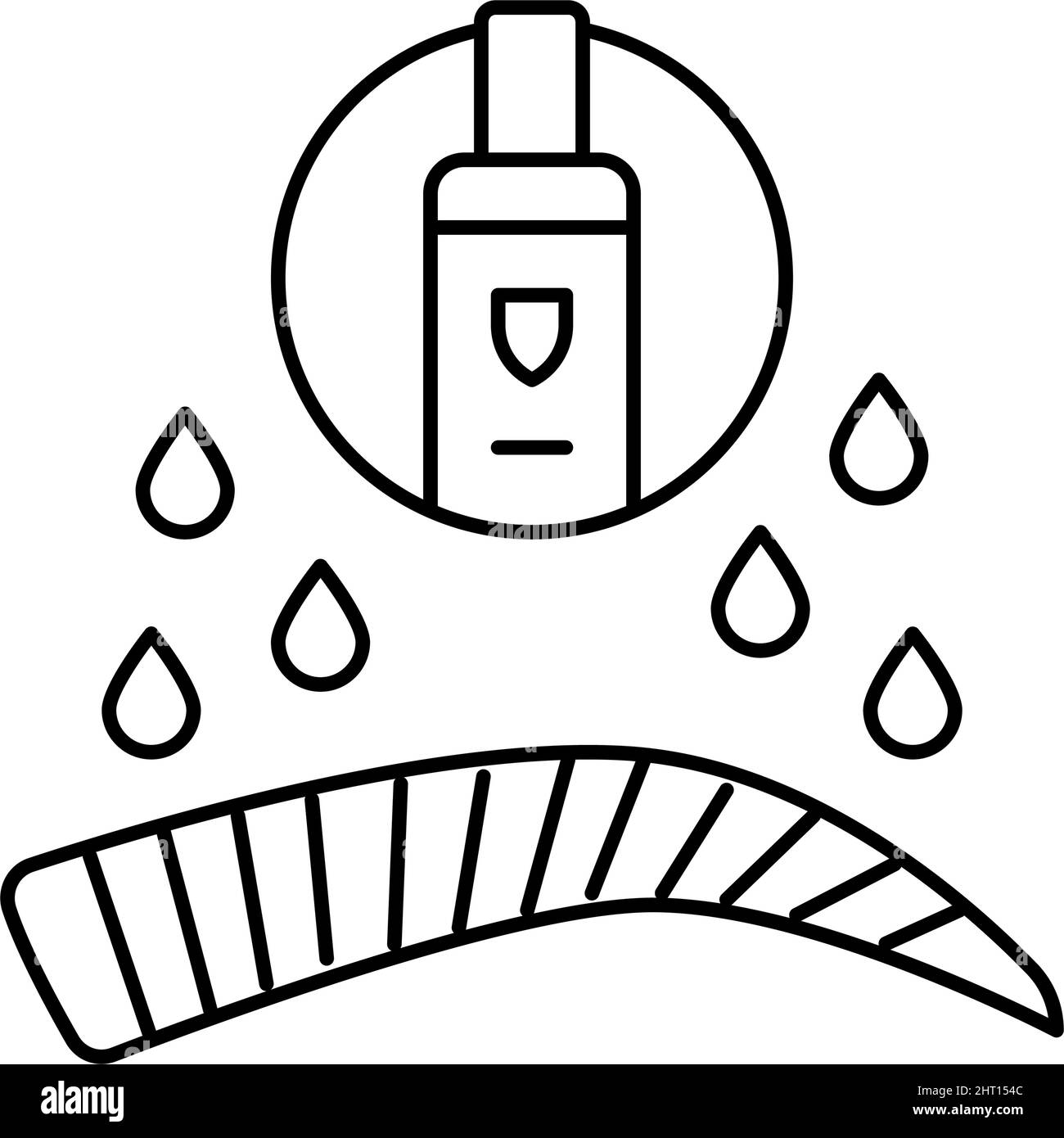 illustration vectorielle d'icône représentant une ligne de sourcil étanche Illustration de Vecteur