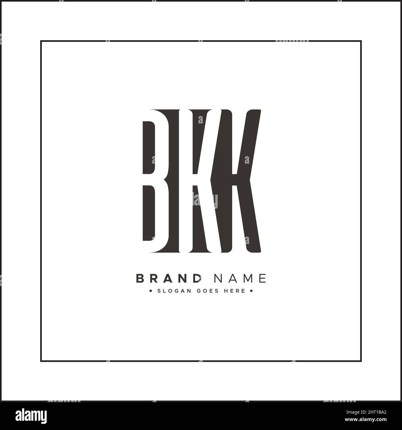 Lettre initiale logo BKK - logo minimal de l'entreprise pour Alphabet BKK - modèle de logo Vector pour initiales de l'entreprise Illustration de Vecteur