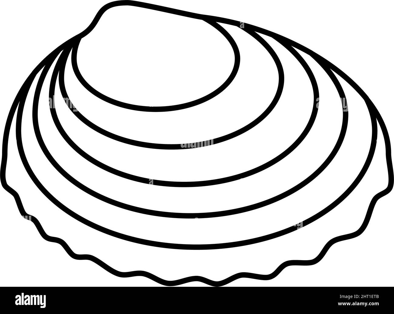 illustration vectorielle d'icône de ligne de coque japonaise Illustration de Vecteur