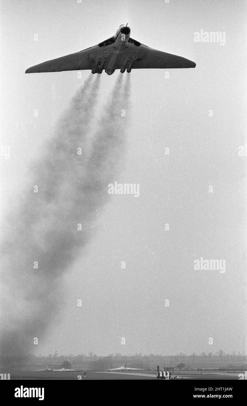 Bombardiers Avro Vulcan à la station RAF 12th février 1965. Banque D'Images