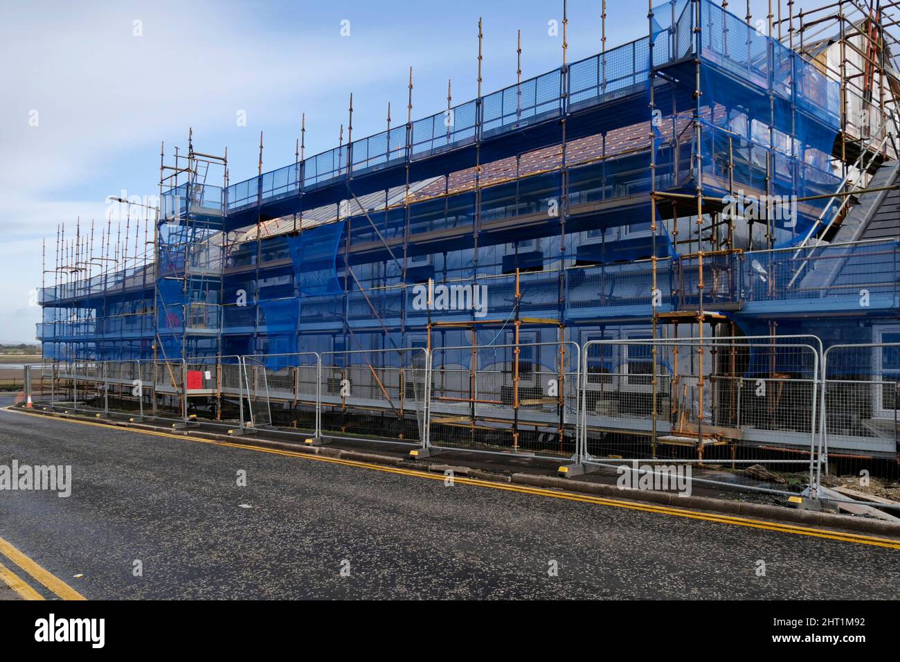 Nouvelles maisons en construction près du port, Irvine, North Ayrshire, Écosse, Royaume-Uni Banque D'Images