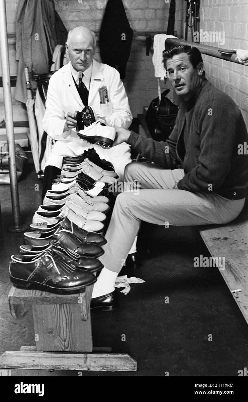 British Open 1966. Muirfield Golf Links, Gullane, East Lothian, Écosse. Tenue du 6th au 9th juillet 1966. Sur la photo, Peter Thomson, golfeur professionnel australien qui a remporté cinq fois le Championnat d'Open. Banque D'Images