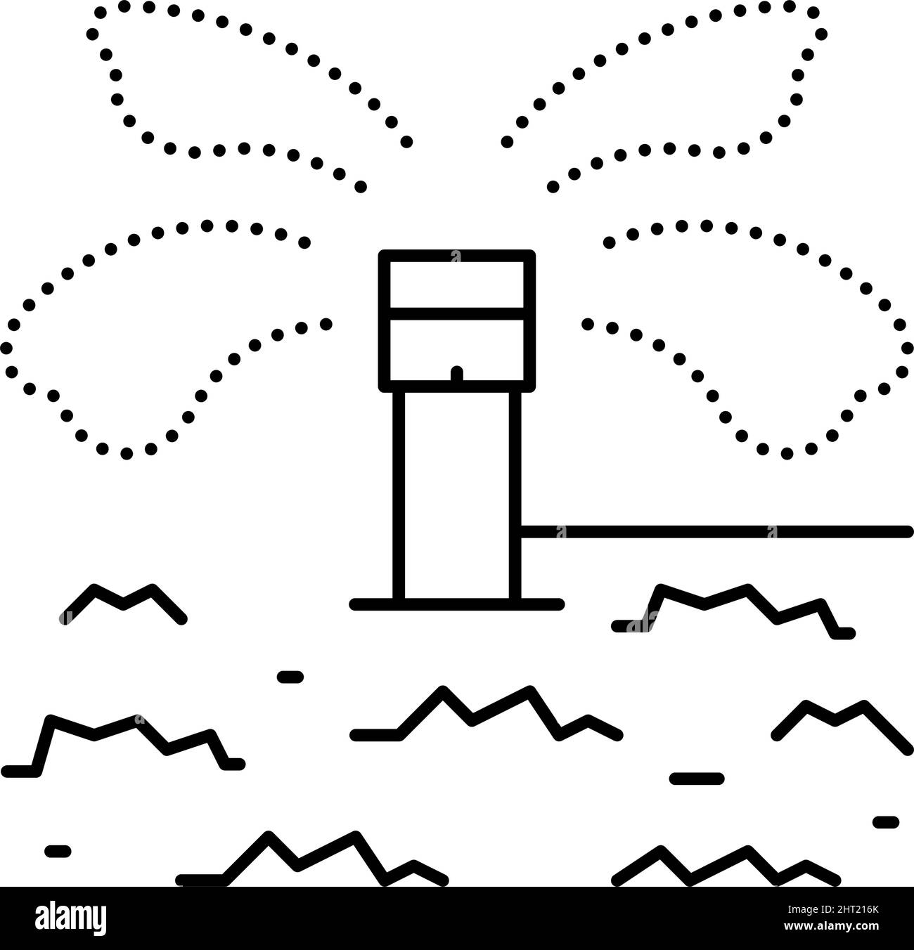 système d'irrigation pour illustration vectorielle d'icône de ligne d'arrosage Illustration de Vecteur