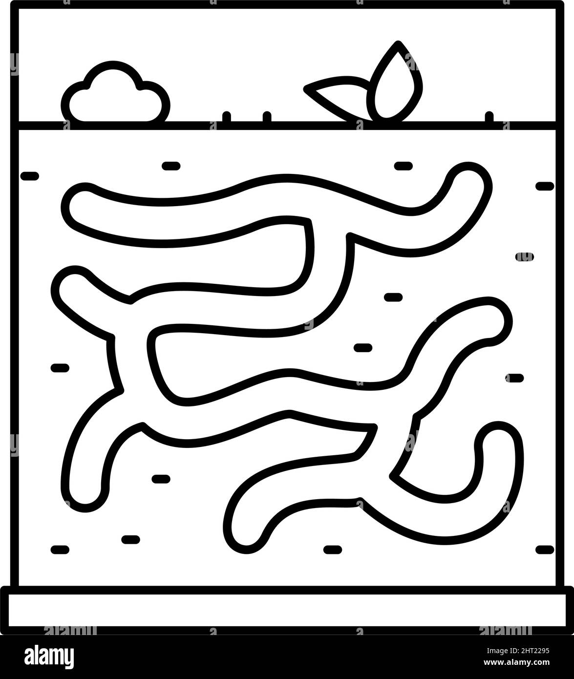 illustration vectorielle de l'icône de ligne ant pet Illustration de Vecteur