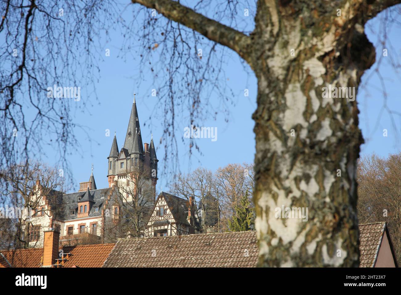 Château de Villa Andreae, construit en 1891, Koenigstein im Taunus, Hesse, Allemagne Banque D'Images