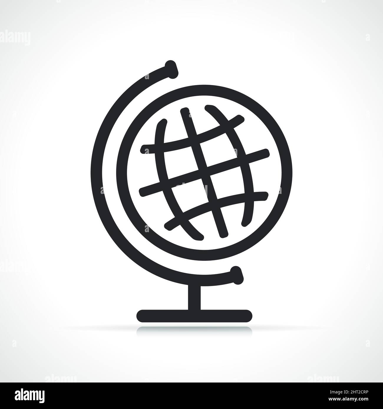 icône de ligne mince globe terrestre ou mondiale Illustration de Vecteur
