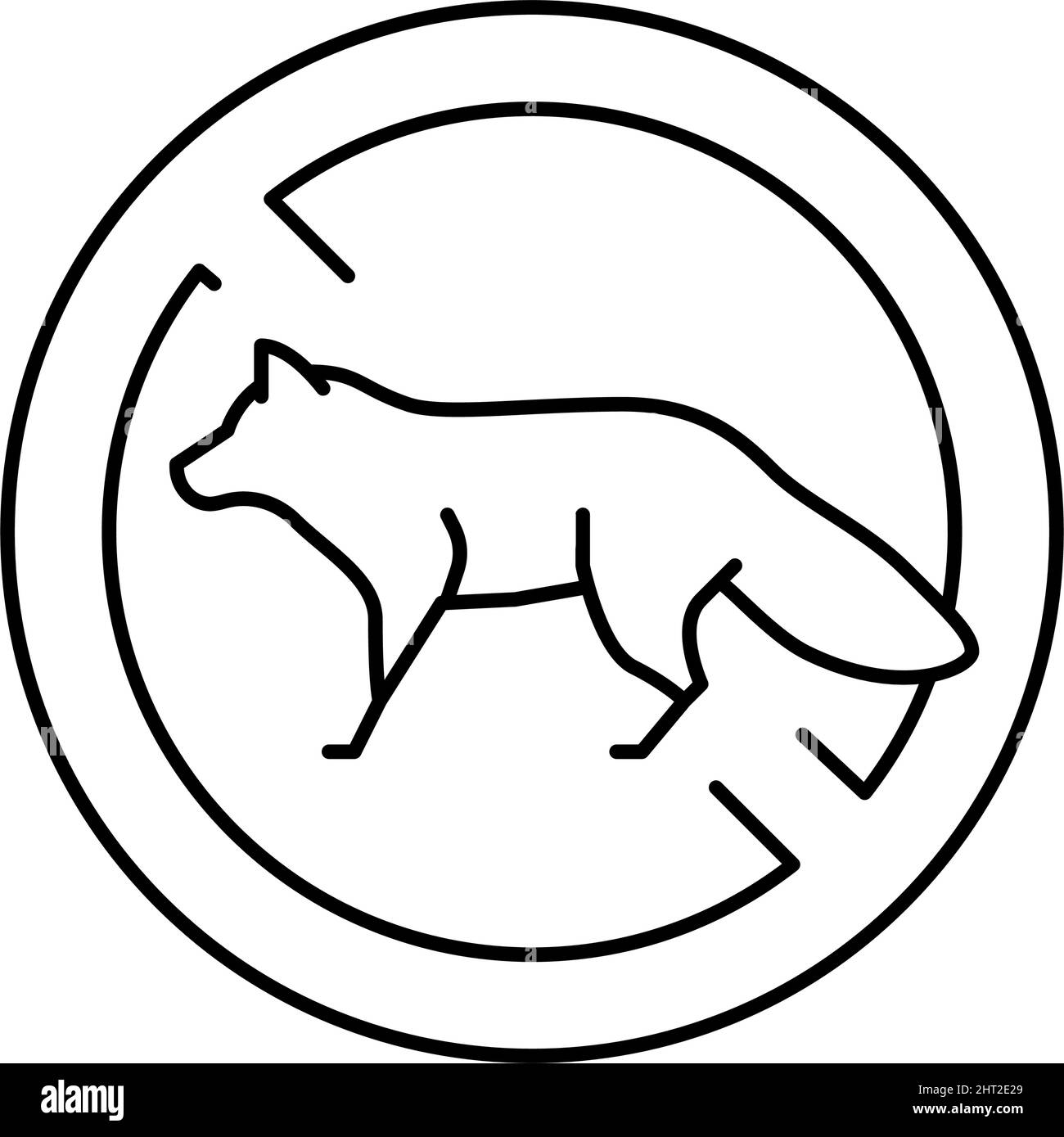 illustration vectorielle de l'icône de ligne de commande fox Illustration de Vecteur