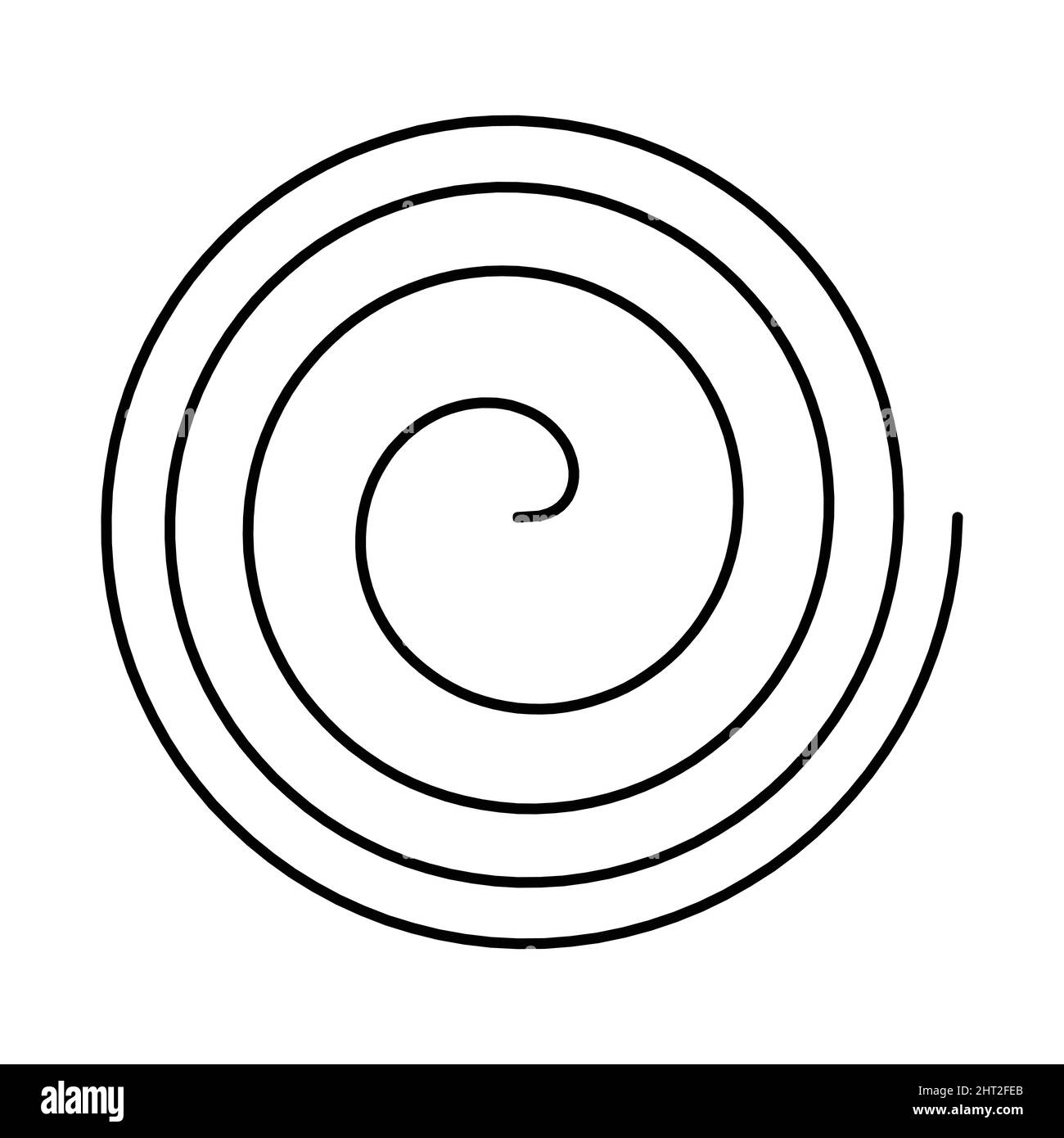 La spirale ou la spirale parabolique de Fermat est une courbe plane nommée d'après Fermat. Rapport d'or Illustration de Vecteur