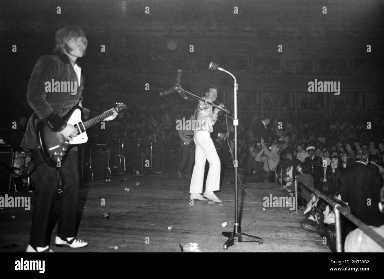 Pierres à roulettes au Royal Albert Hall, Londres. 23 septembre 1966 lors de leur tournée avec Ike & Tina Turner Banque D'Images