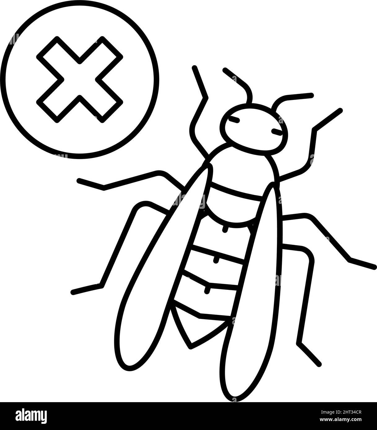 illustration vectorielle de l'icône de ligne de commande wasp Illustration de Vecteur