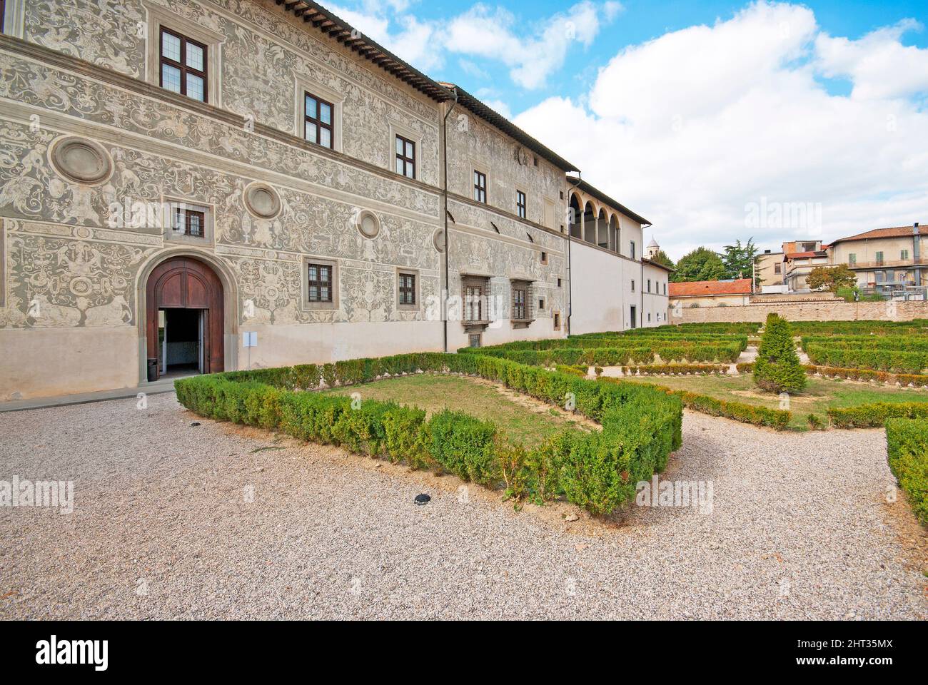 Palazzo Vitelli alla Cannoniera (maison de la galerie d'art municipale) et jardins, Città di Castello, haute vallée du Tibre, Ombrie, Italie Banque D'Images