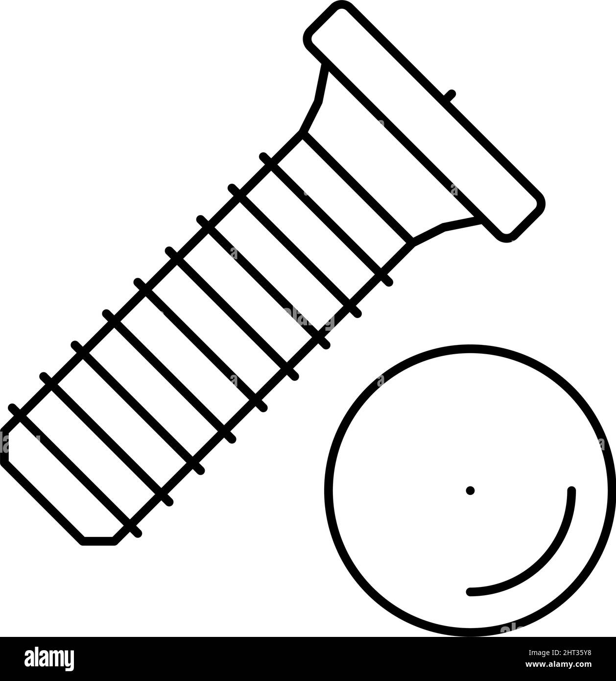 illustration vectorielle de l'icône de ligne de vis de soudure Illustration de Vecteur
