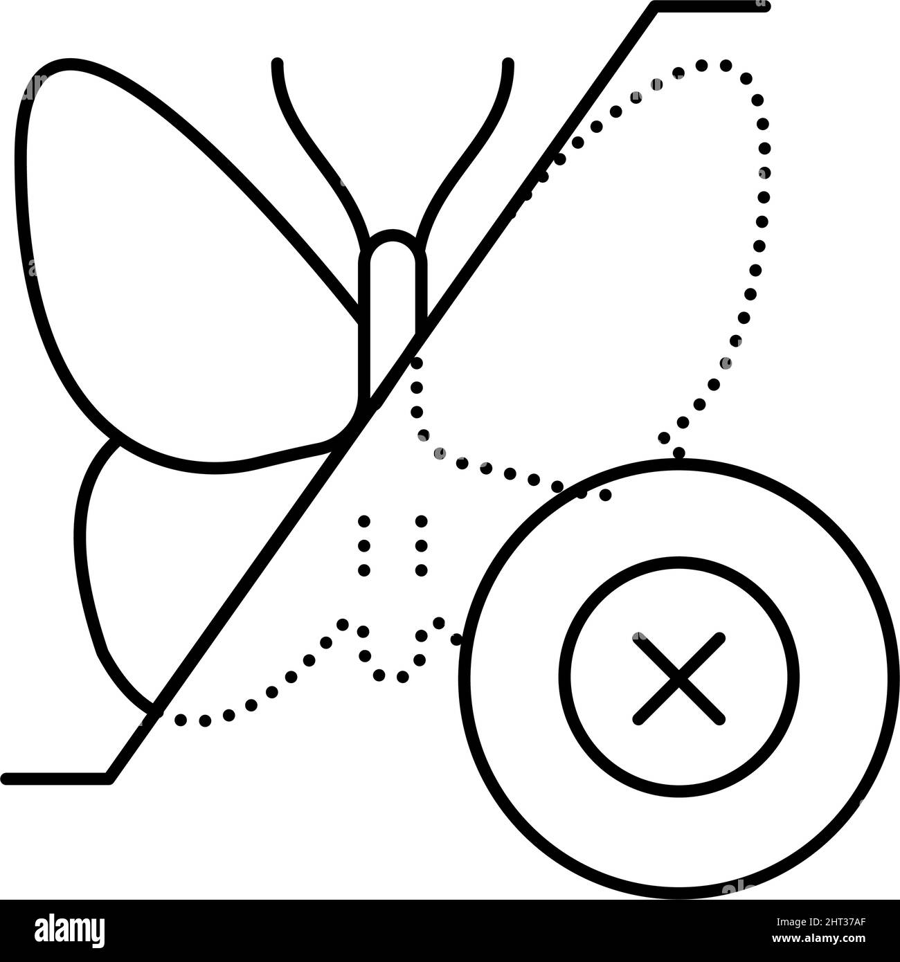 illustration vectorielle de l'icône de ligne de retrait de tatouage Illustration de Vecteur