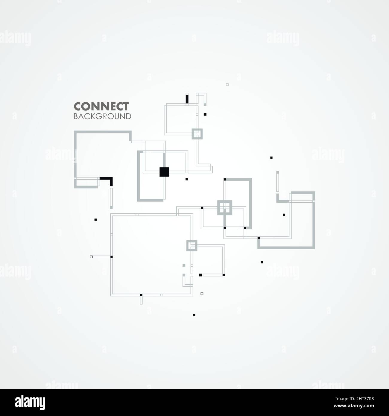 Éléments de ligne, de carré, de cercle Illustration de Vecteur