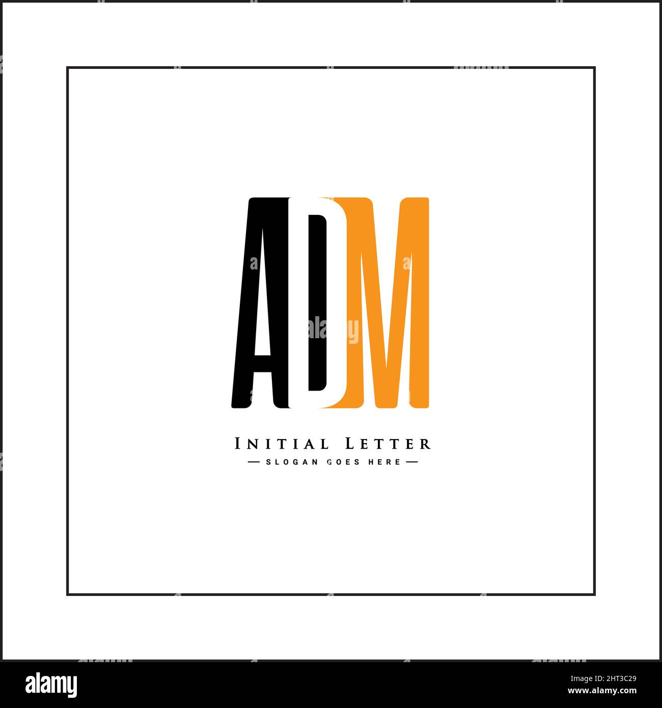 Lettre initiale logo ADM - logo monogramme simple pour initiales A, D et M - modèle de logo vectoriel pour initiales de nom d'entreprise Illustration de Vecteur