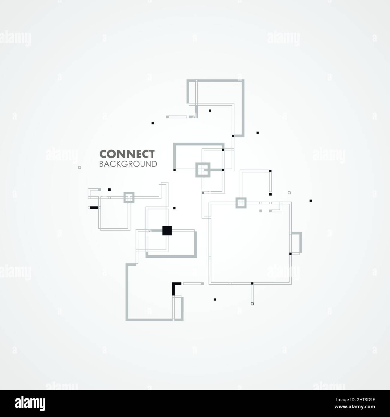 Éléments de ligne, de carré, de cercle Illustration de Vecteur