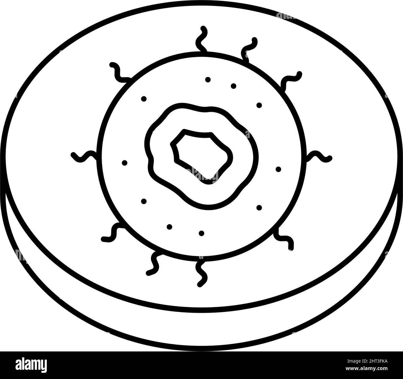 illustration du vecteur d'icône de ligne d'immunité cellulaire nl Illustration de Vecteur