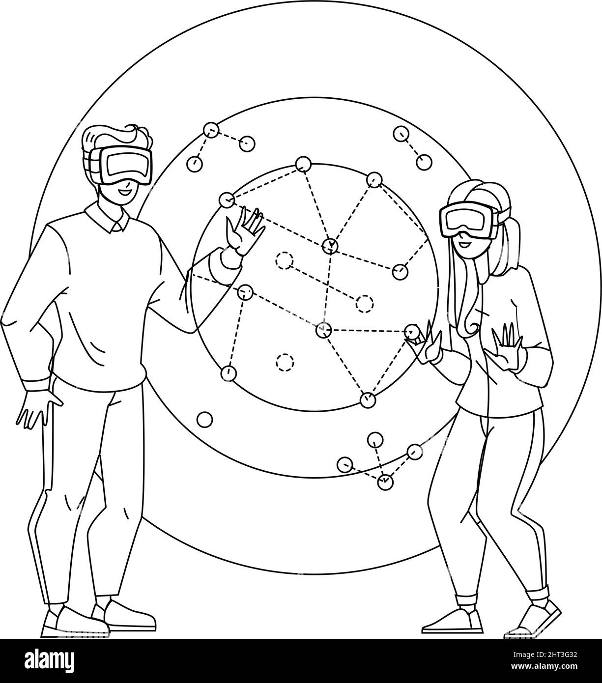 vecteur d'apprentissage vr Illustration de Vecteur