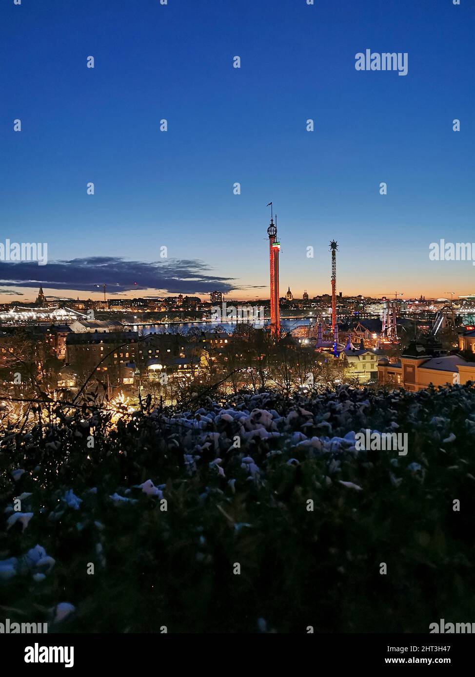 Stockholm dans l'éclairage du soir Banque D'Images