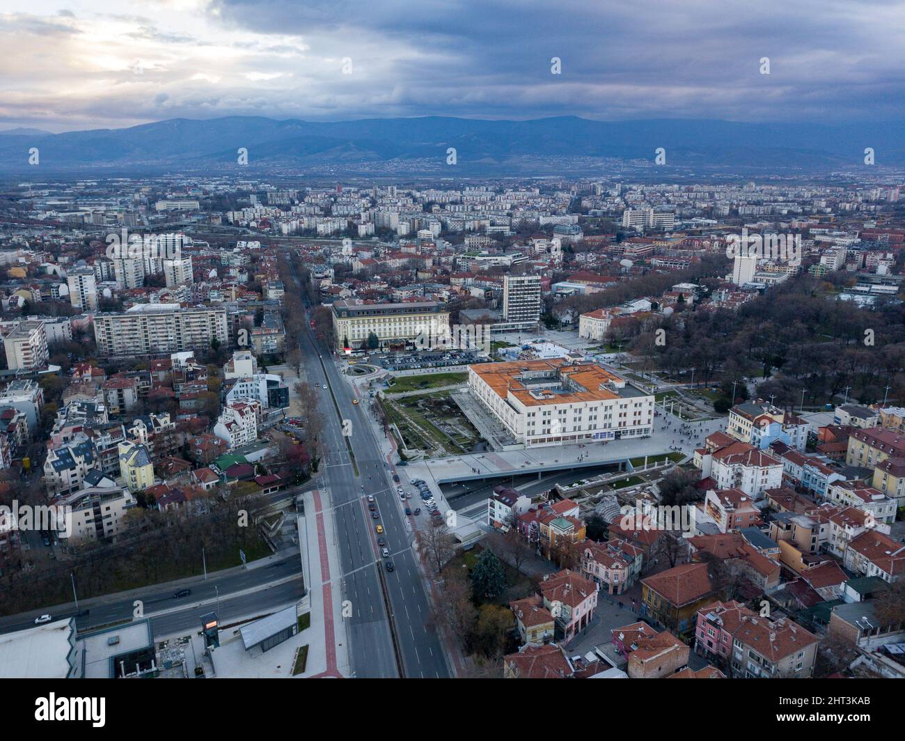 Prise de vue aérienne de la ville de Plovdiv en Bulgarie pendant la journée  Photo Stock - Alamy