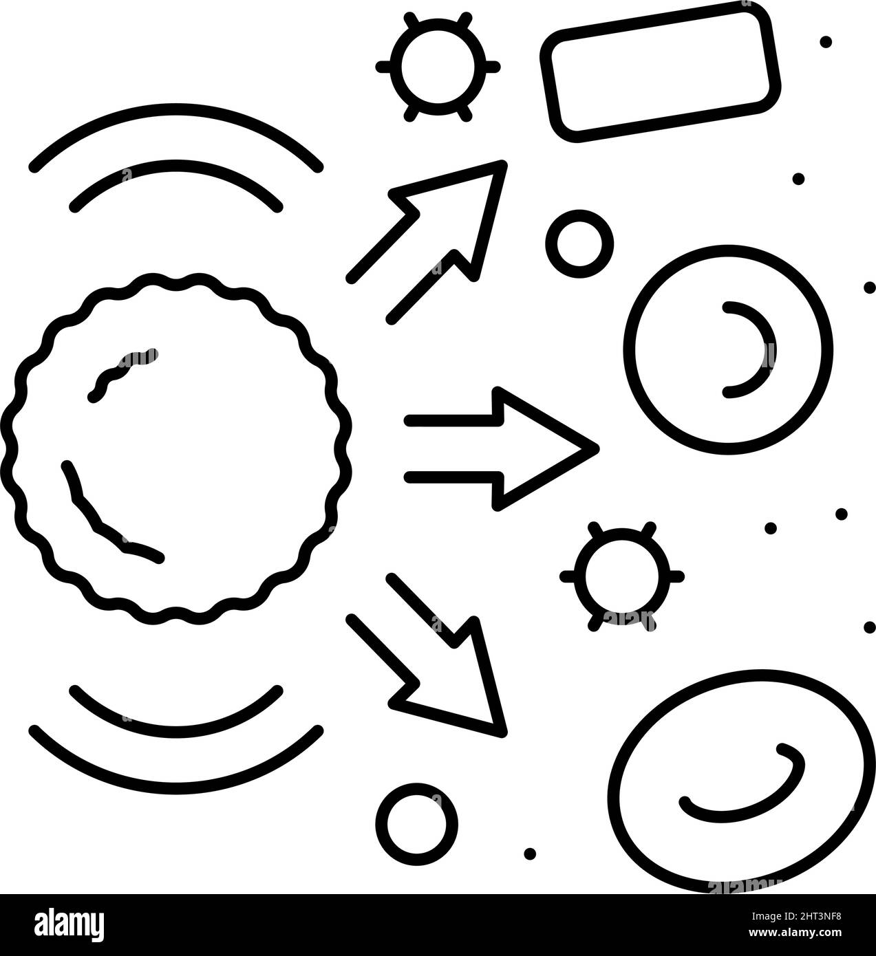 illustration du vecteur d'icône de ligne sanguine d'hypersensibilité Illustration de Vecteur