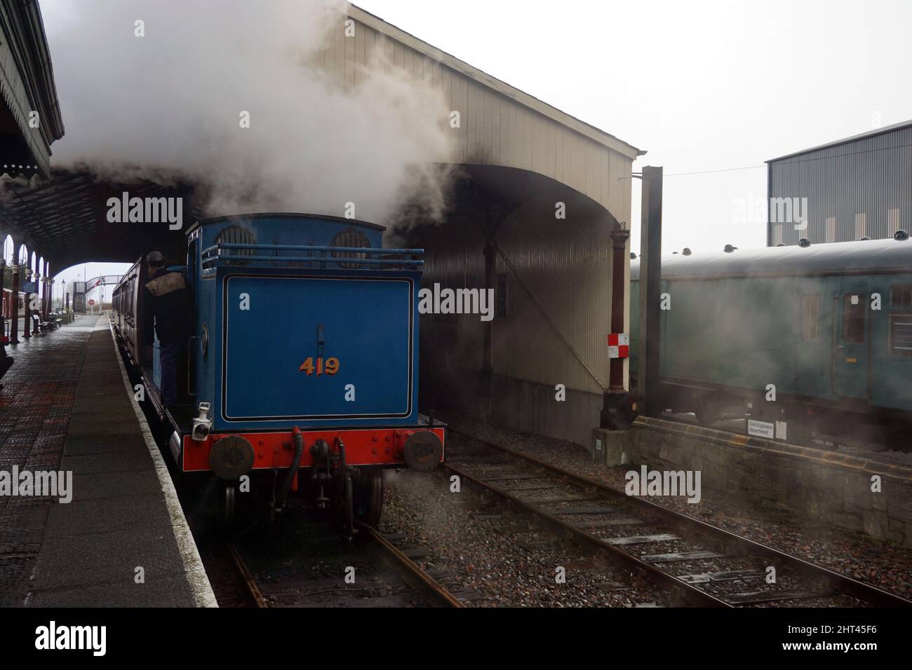 Machine à vapeur Caledonian Railway 419 Banque D'Images