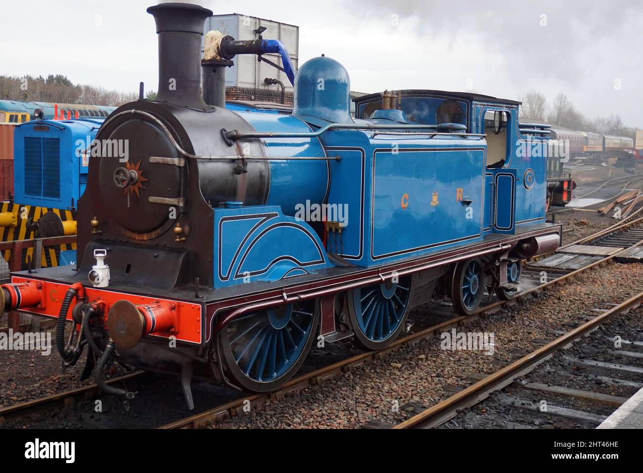 Machine à vapeur Caledonian Railway 419 Banque D'Images
