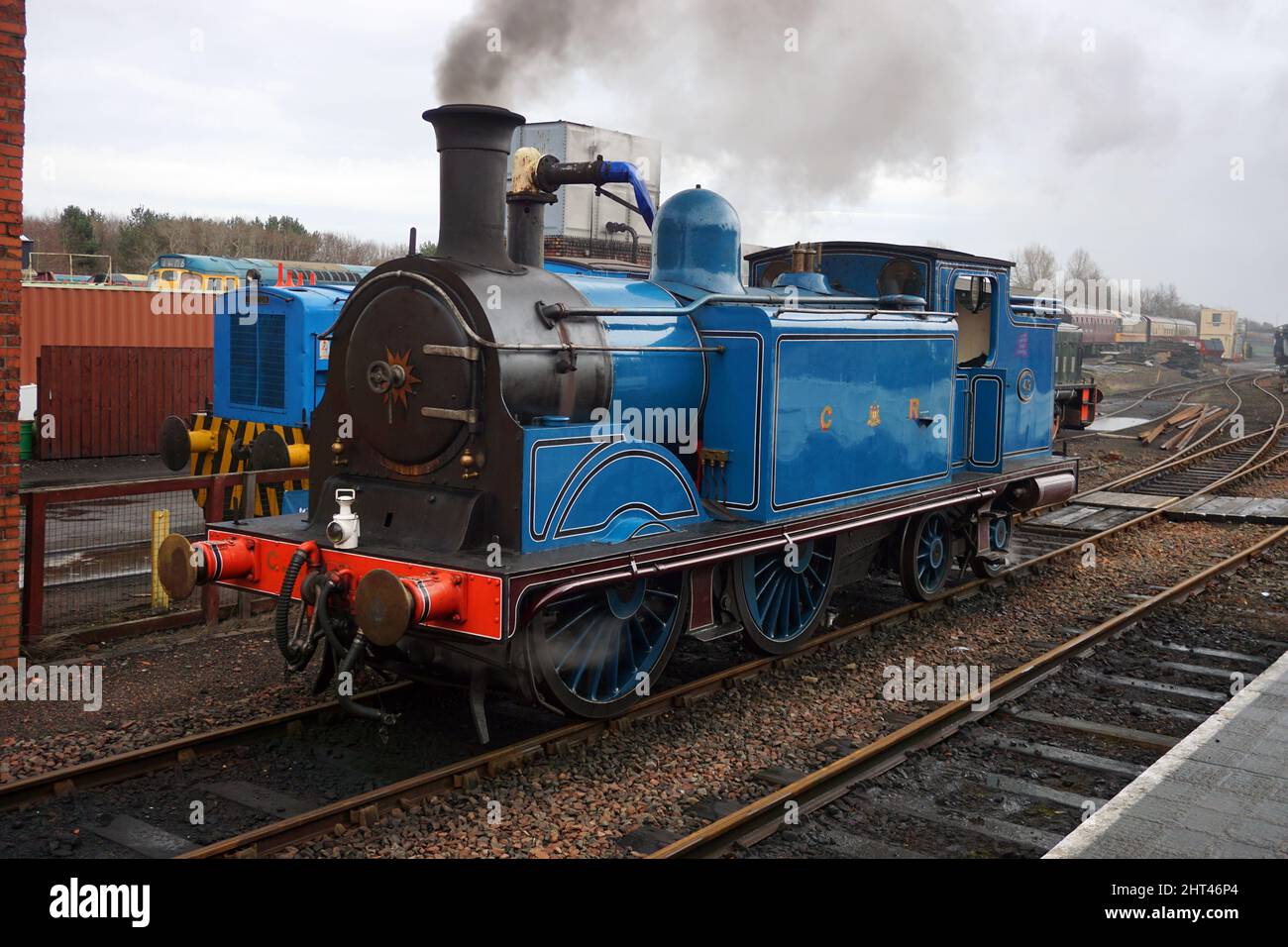 Machine à vapeur Caledonian Railway 419 Banque D'Images