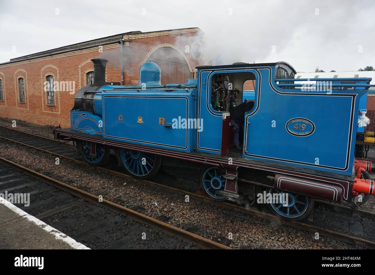 Machine à vapeur Caledonian Railway 419 Banque D'Images