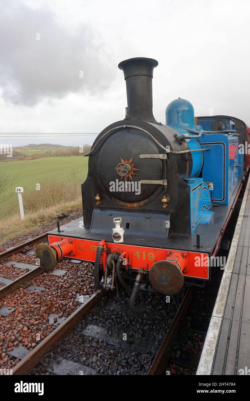 Machine à vapeur Caledonian Railway 419 Banque D'Images