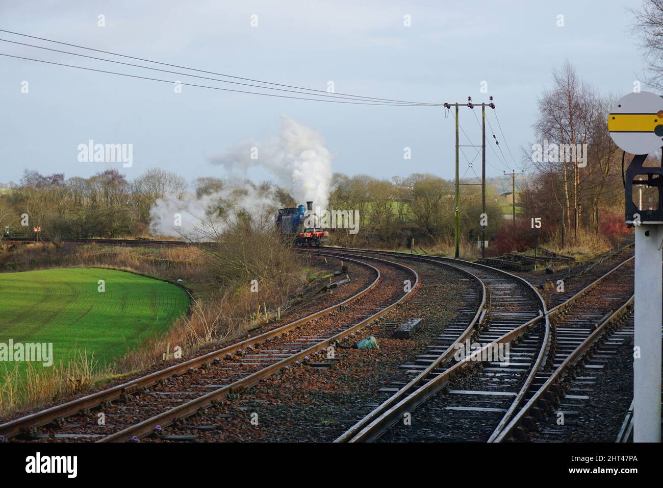 Machine à vapeur Caledonian Railway 419 Banque D'Images