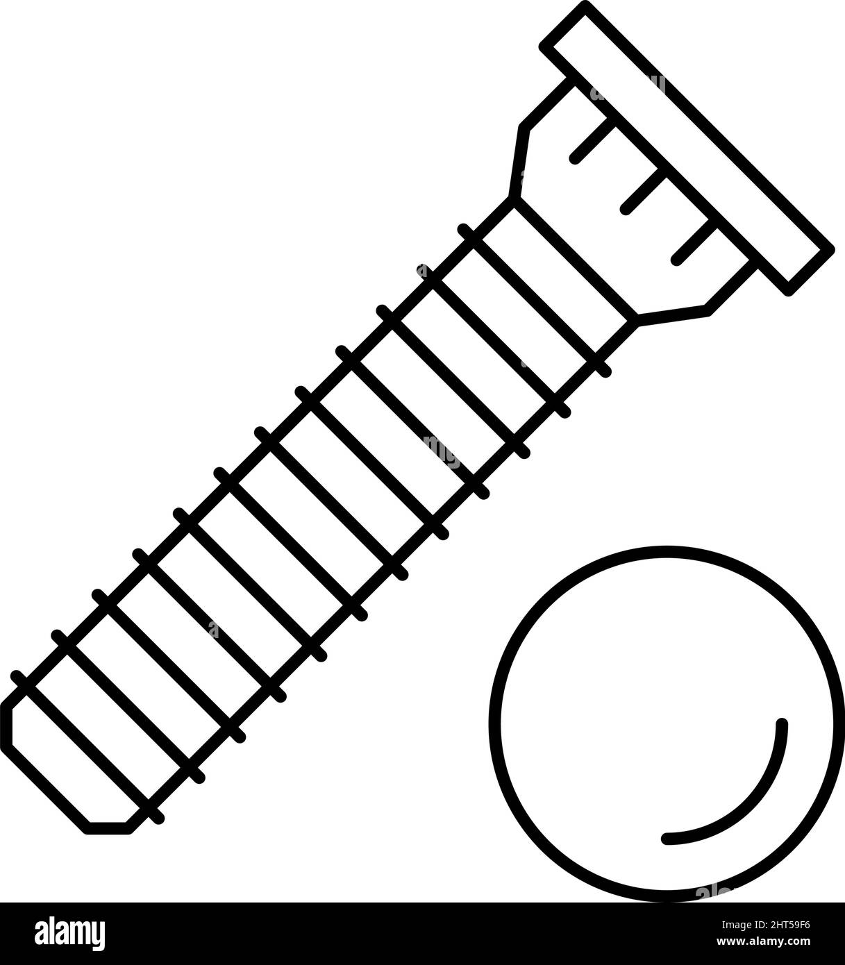 illustration vectorielle de l'icône représentant une ligne de goujon à ajustement serré Illustration de Vecteur