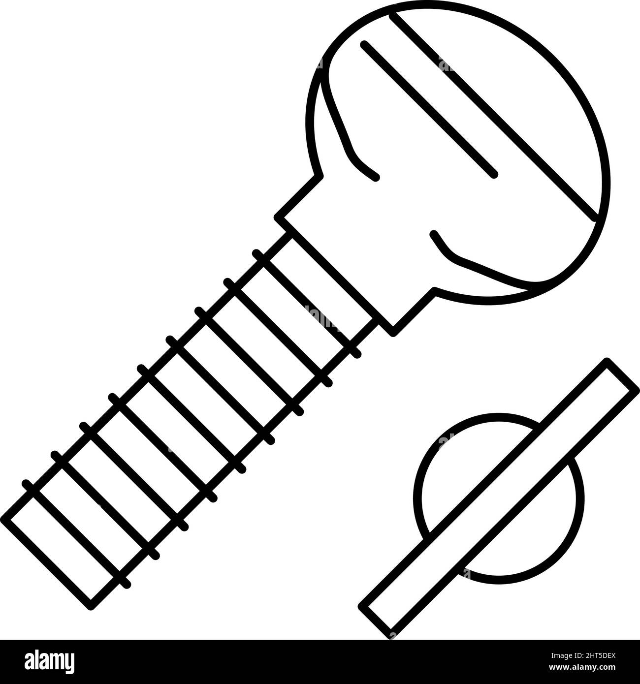 illustration vectorielle de l'icône de la ligne de vis à oreilles Illustration de Vecteur