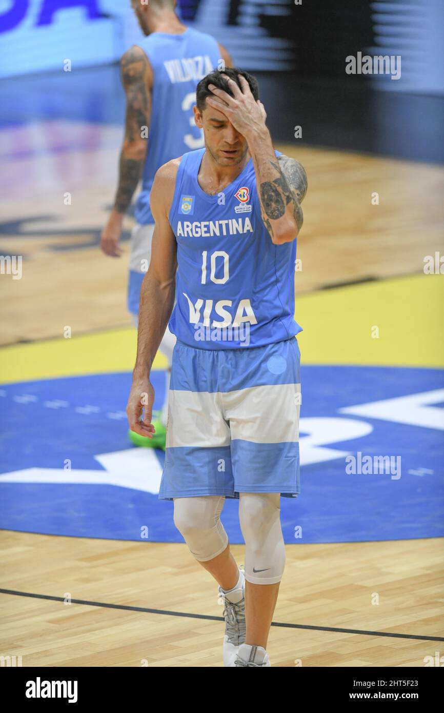 Carlos Delfino (Argentine) contre Panama. Qualyseurs de coupe du monde FIBA 2022 Banque D'Images