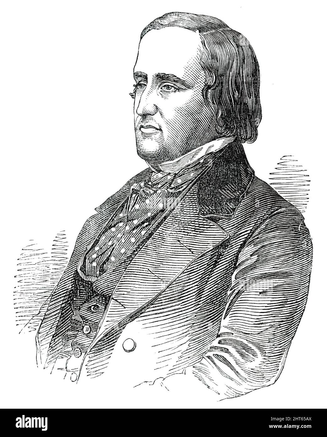 W. Keogh, Ésq., député d'Athlone, 1850. Portrait du politicien irlandais et juge William Keogh, d'une photographie de '...Kilburn, de Regent-Street....[Keogh] a publié la "pratique de la Cour de chancellerie," qui continue d'être le livre de texte de la Cour. Il a rejoint le circuit de l'Ouest, et au bar, comme à l'université, s'est rapidement distingué...: Jusqu'à la période de son entrée au Parlement, il avait également une pratique très étendue à la fois à la Cour des Rolls et à la Cour de chancellerie... il a d'abord parlé au Parlement sur l'exclusion des catholiques romains du jury frappé pour les premiers procès de S. Banque D'Images