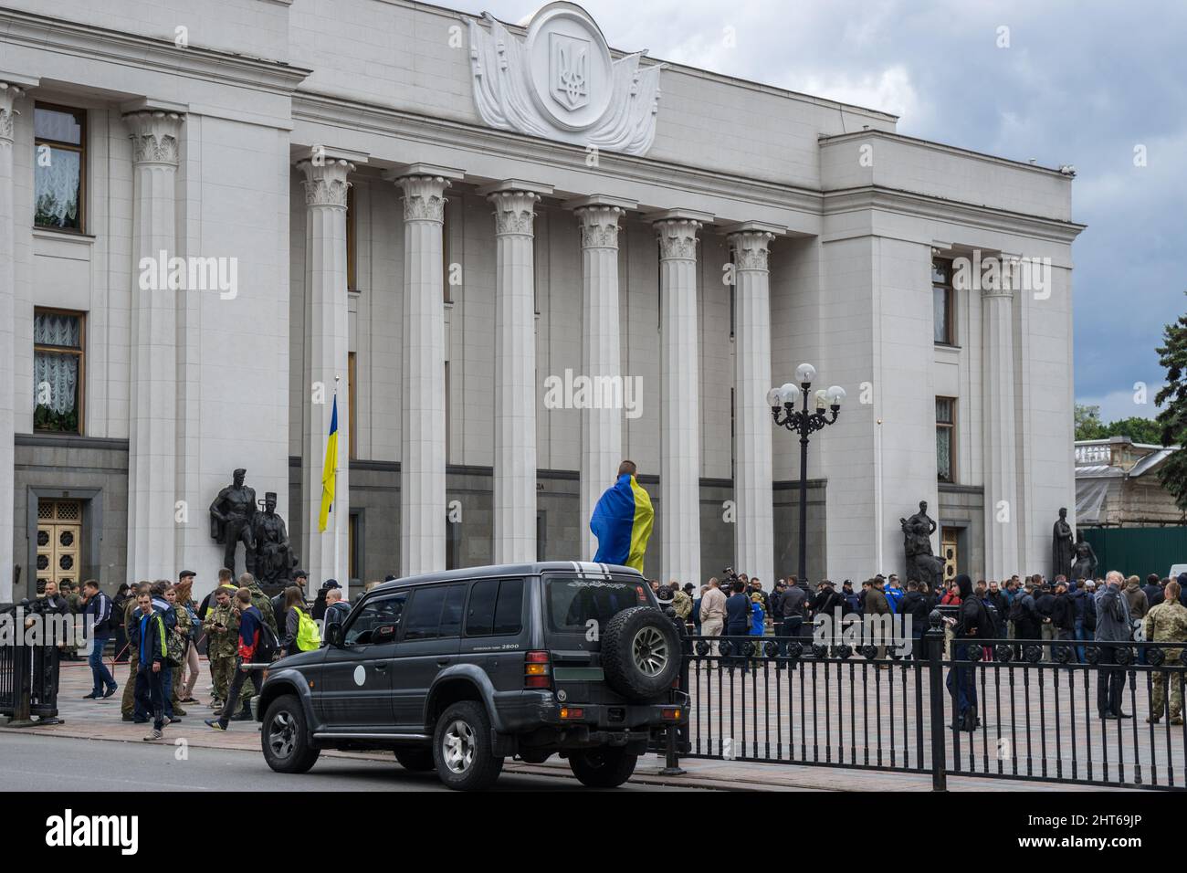 Verkhovna Rada d'Ukraine, le Parlement ukrainien - Kiev, Ukraine Banque D'Images