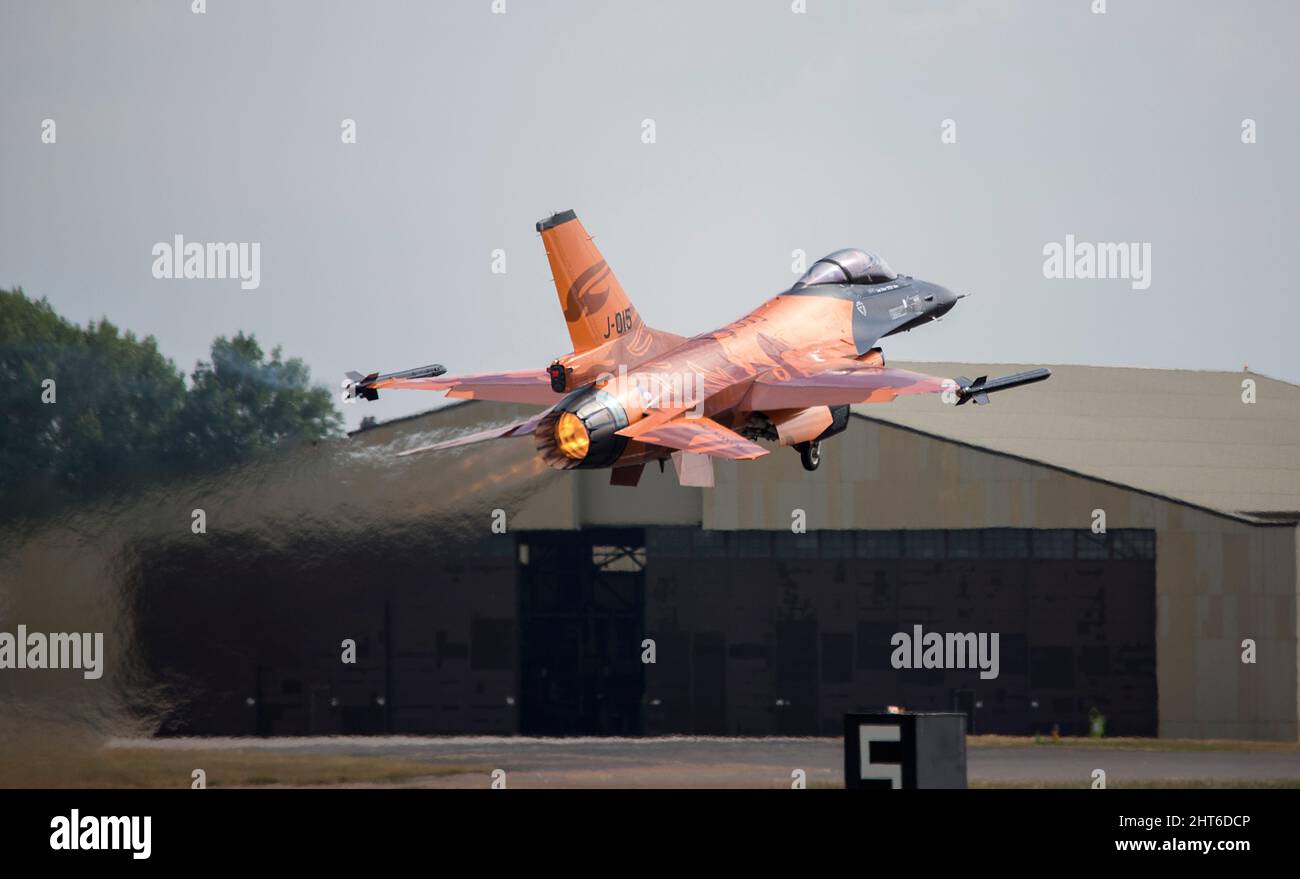 Équipe néerlandaise d'affichage solo F-16 Banque D'Images