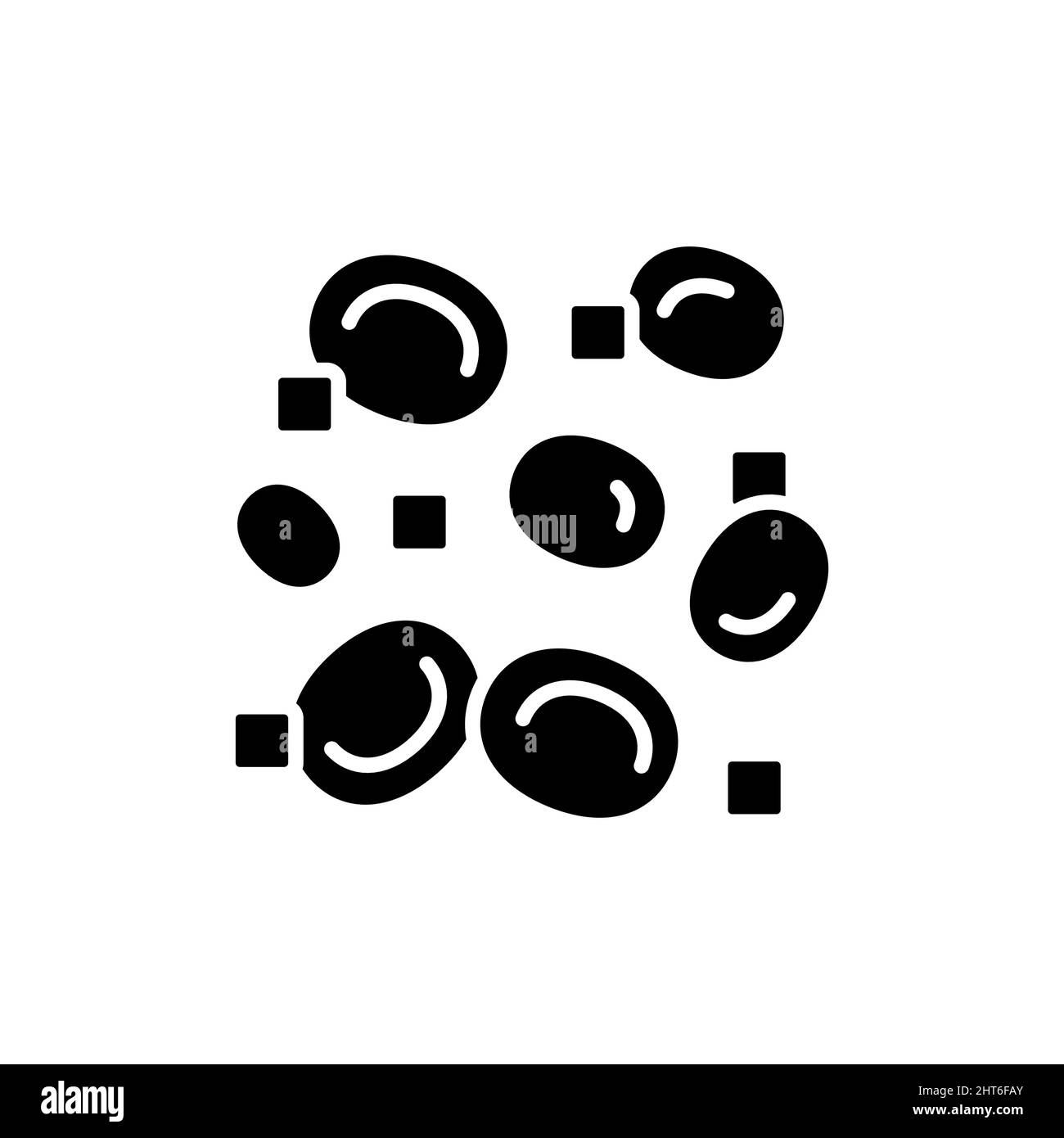 Icône de ligne de couleur de glucose de sang.Elément vectoriel isolé.Pictogramme de contour pour la page Web, l'application mobile, la promotion Illustration de Vecteur