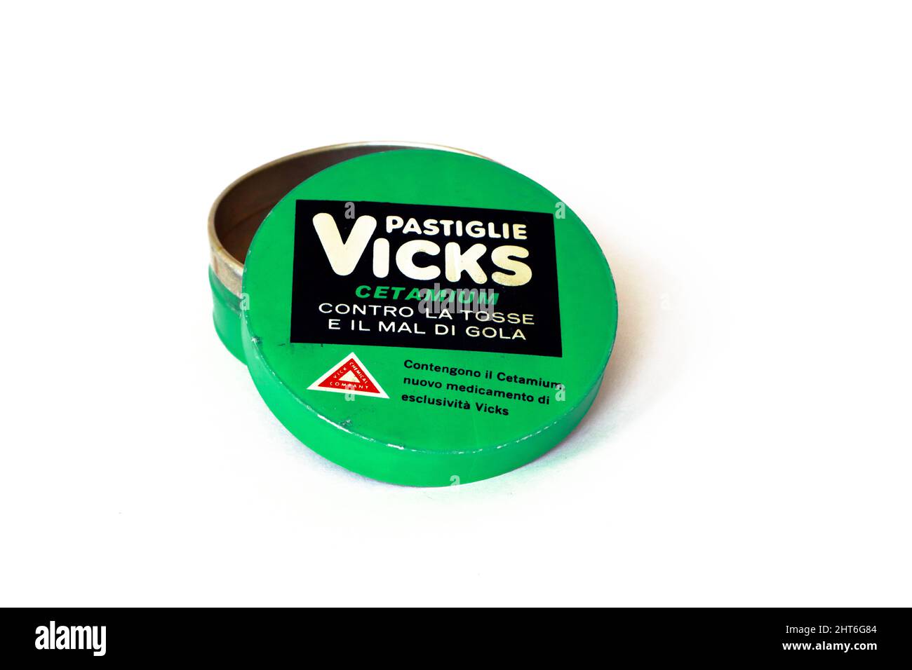 Vintage 1960s VICKS Cetamium comprimés médicament pour le traitement de la  toux et du mal de gorge . VICK CHEMICAL COMPANY – New York, Filadelfia  (Etats-Unis Photo Stock - Alamy