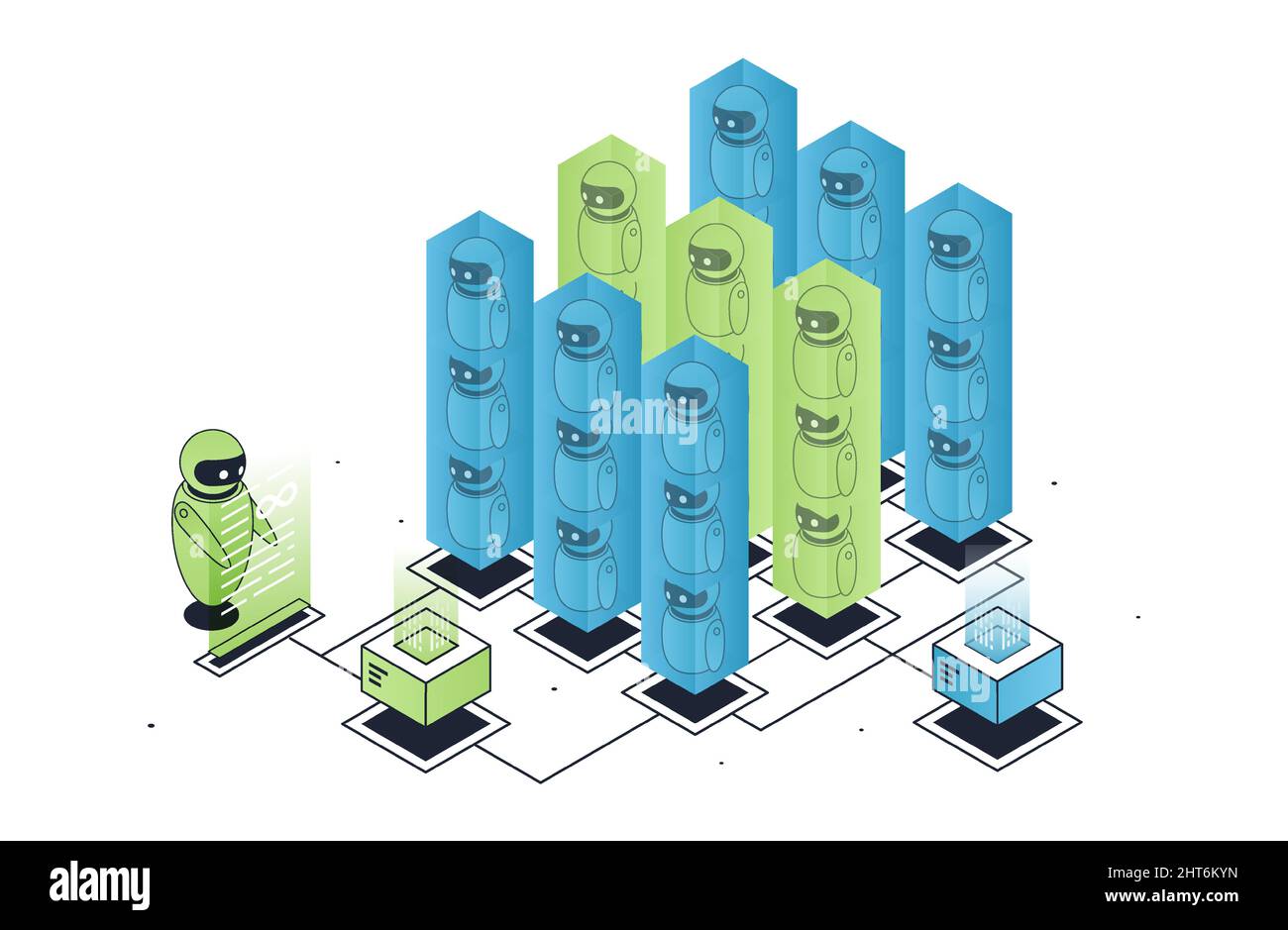 Concept de centre bot Illustration de Vecteur