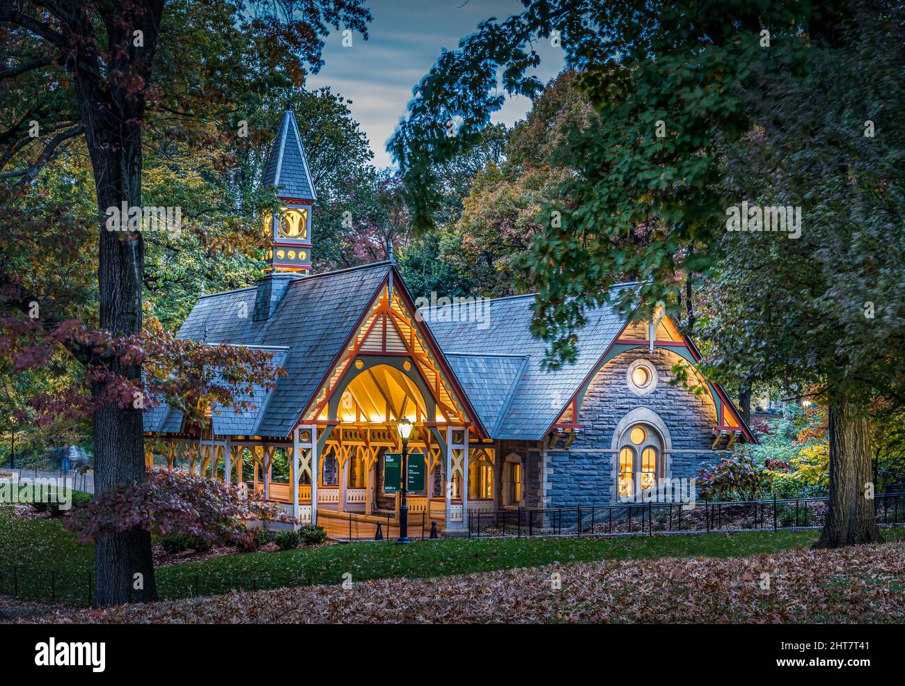 La charmante maison dans le Central Park de New York Banque D'Images