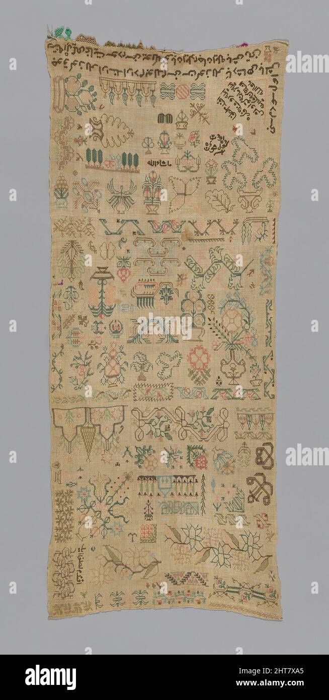 Sampler, Turquie, 18th/19th Century. Banque D'Images