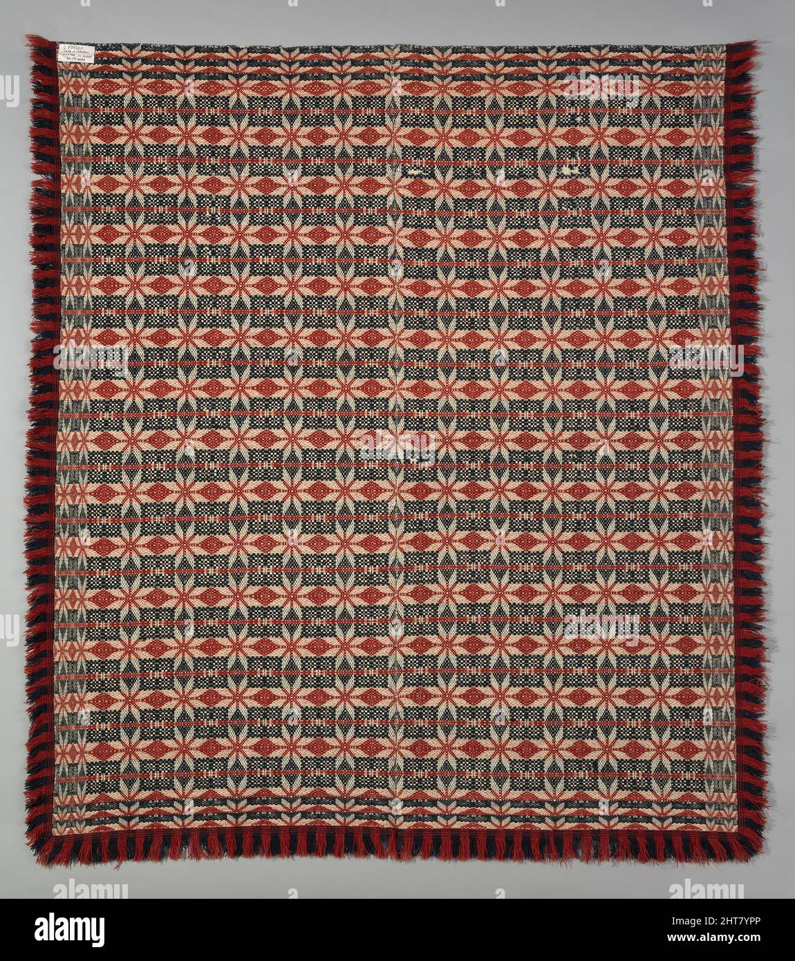 Coverlet, Pennsylvanie, 1820-40. Banque D'Images