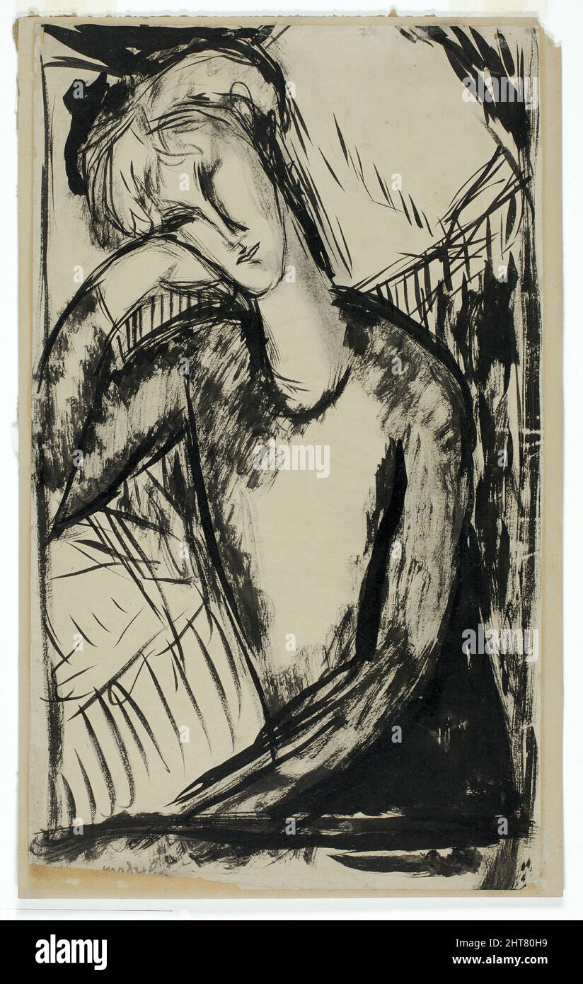 Portrait d'une jeune femme, n.d. Banque D'Images