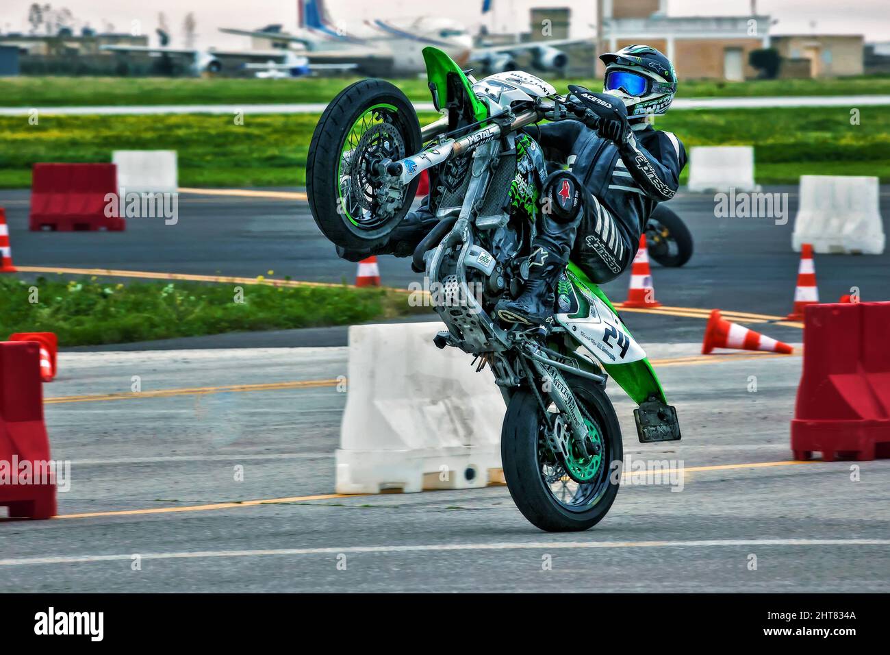 Motocross extrême Enduro moto Rider Banque D'Images