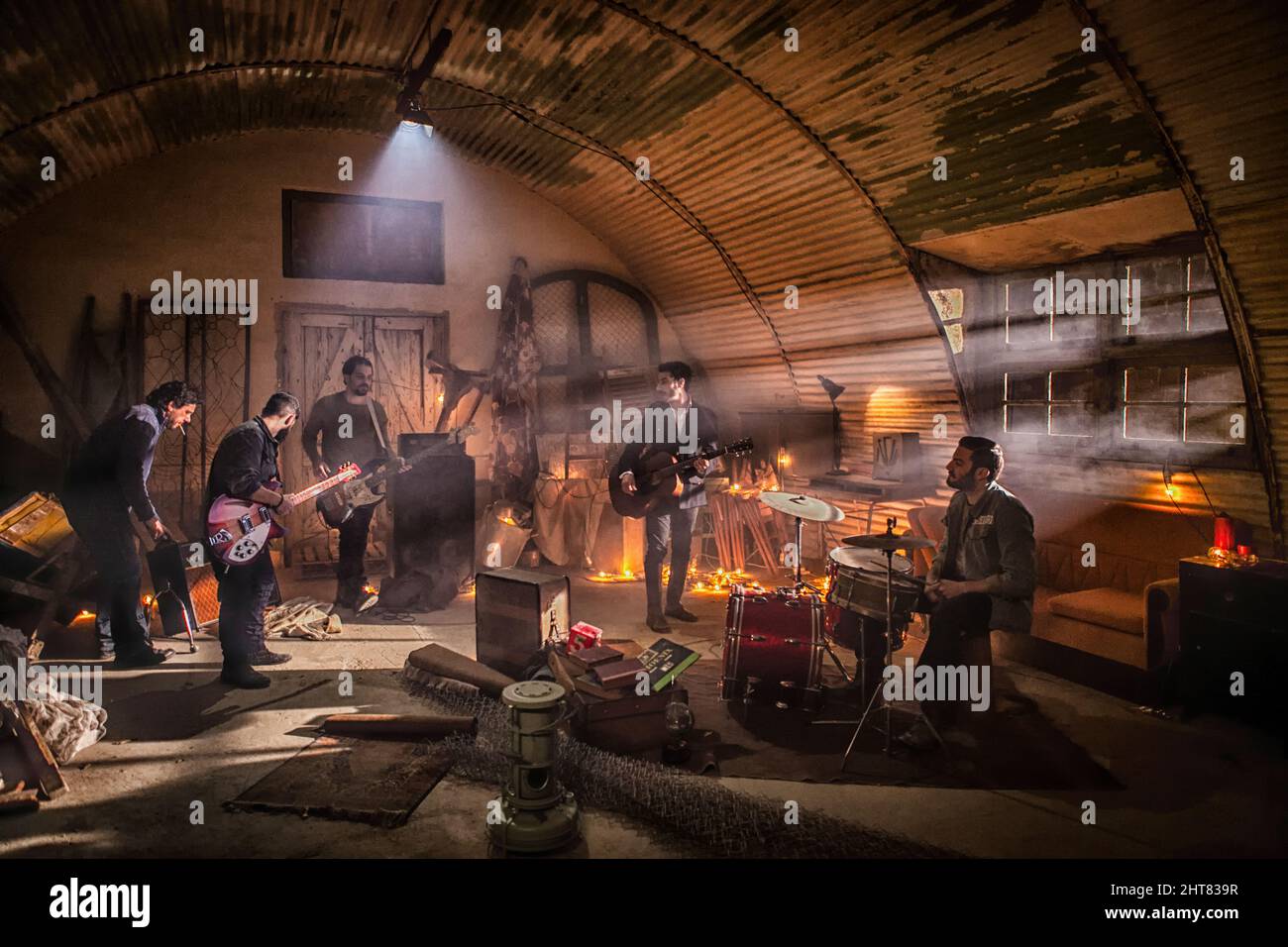 Rock Band Airport impressions de Malte Banque D'Images