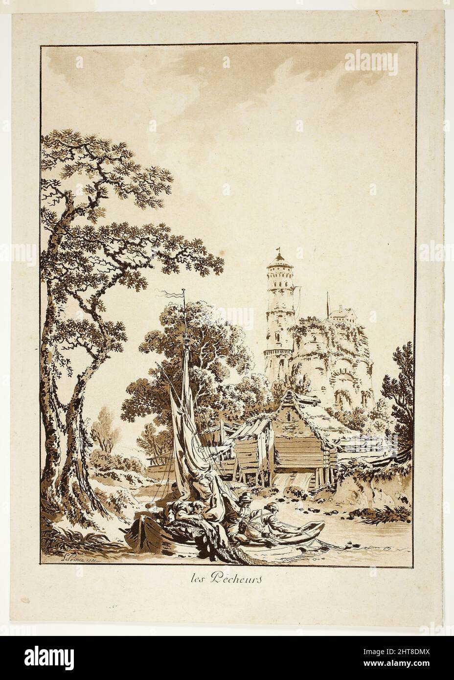 Les pêcheurs, 1771. Banque D'Images