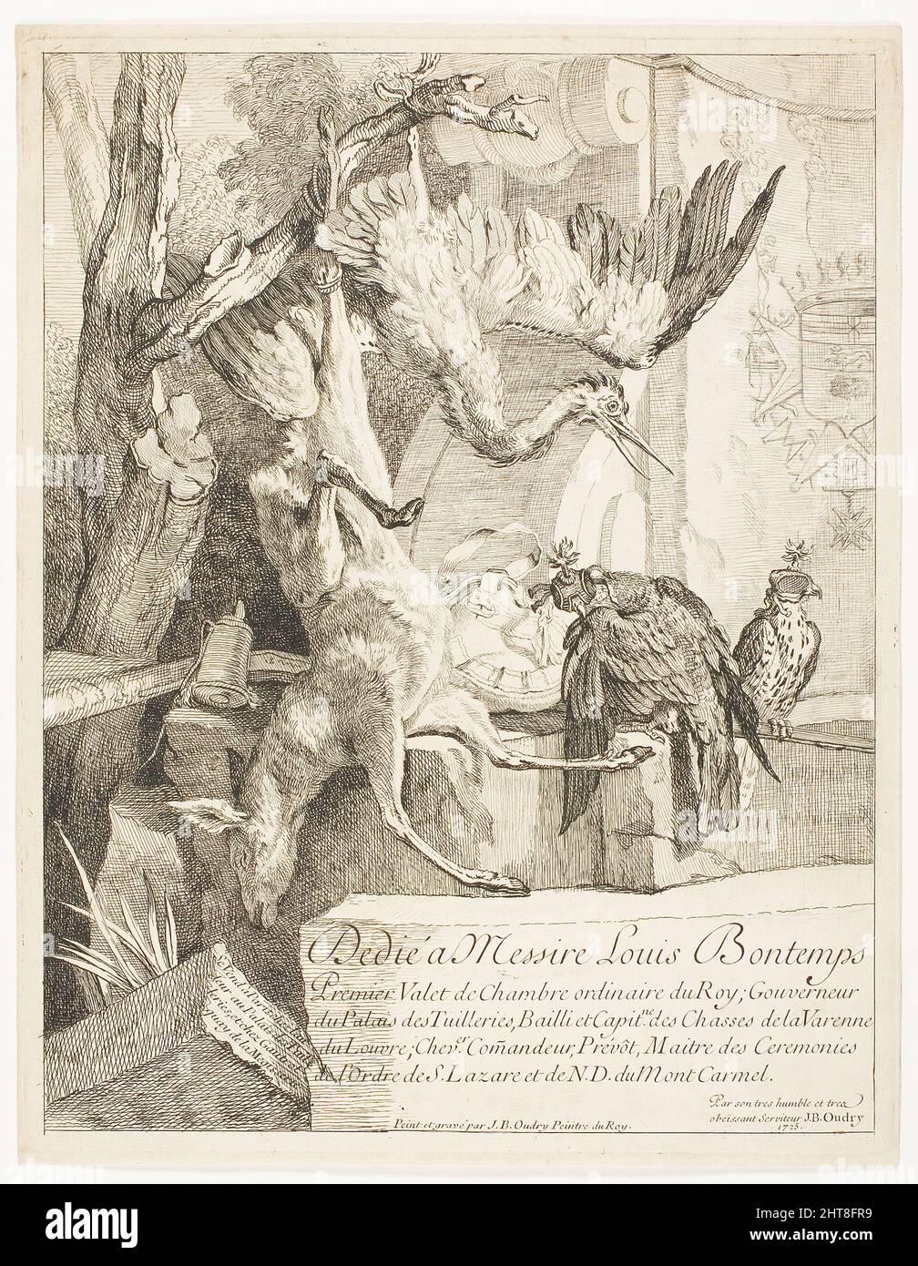 Quatre sujets de chasse, no 1, 1725. Banque D'Images Quatre sujets de chasse, no 1, 1725. Banque D'Images